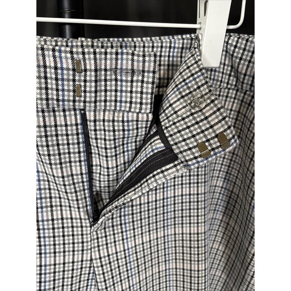 A New Day Pants Womens Size 14 Plaid Stretch Flat Front Mid Rise Tapered Leg - Picture 5 of 9